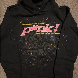 spider pink hoodie